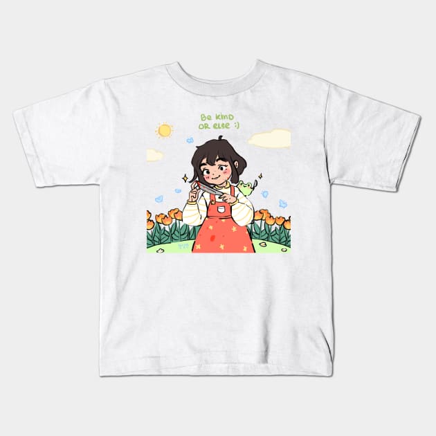 be kind Kids T-Shirt by Pouume